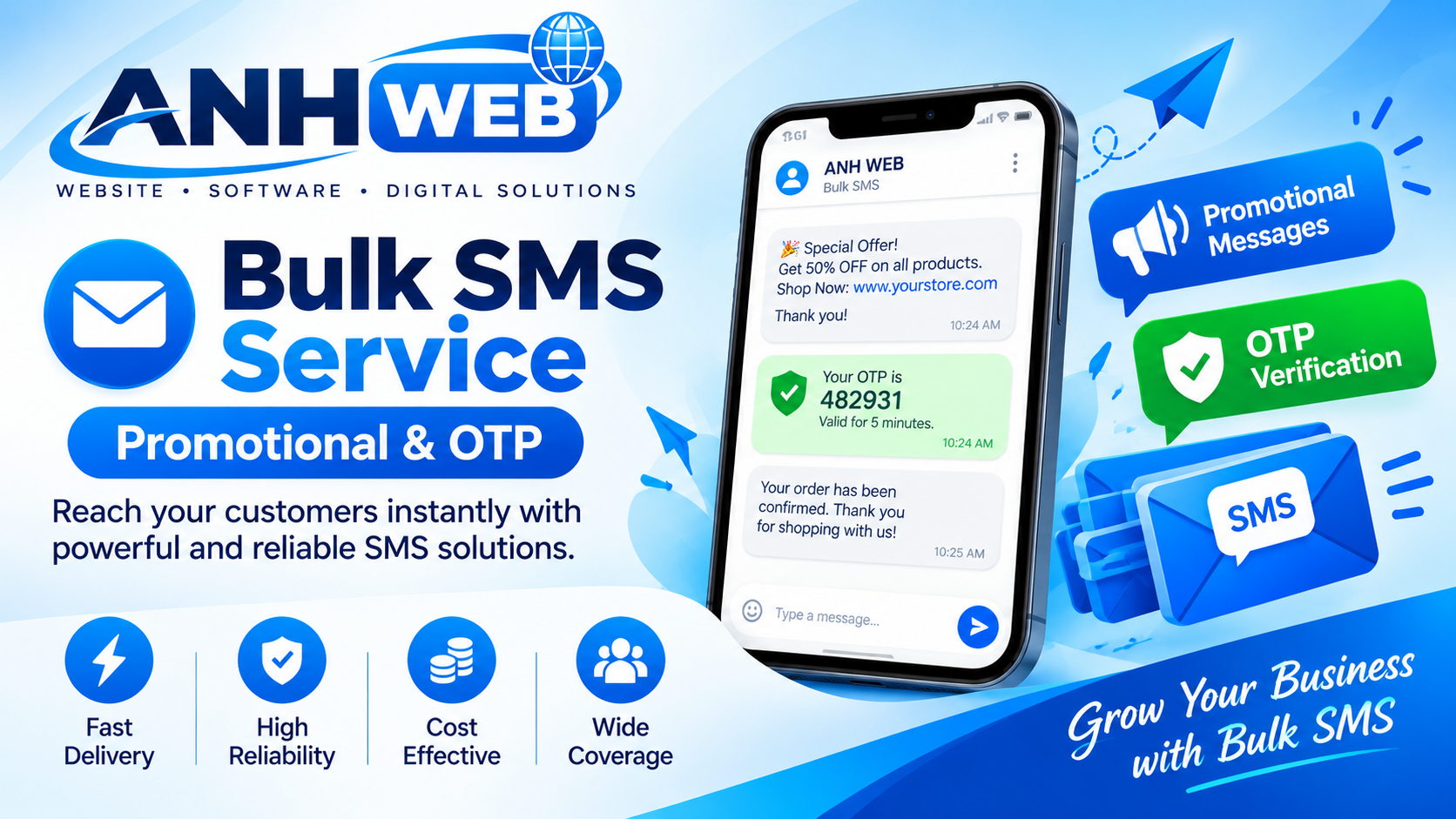 Bulk SMS and RCS SMS by ANH Web
